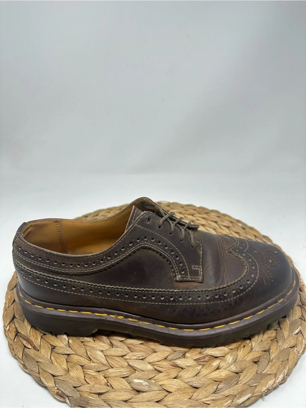 Dr‎ Martens England Brown Leather Brogue Oxford Shoes Size 9 UK, 10 US Men's
